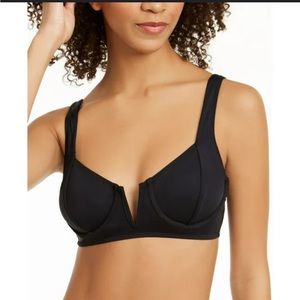 Bar III Black Underwire Bikini Swim Top